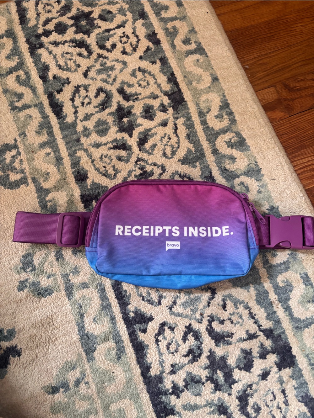 Bravo Belt Bag with 'Receipts Inside' Text